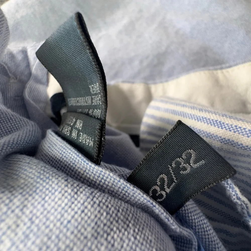 Polo Ralph Lauren Preston Fit Blue Oxford Cotton Pants Mens 32x32 (Fits 32x28)